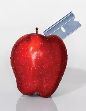 The razor blade in the apple