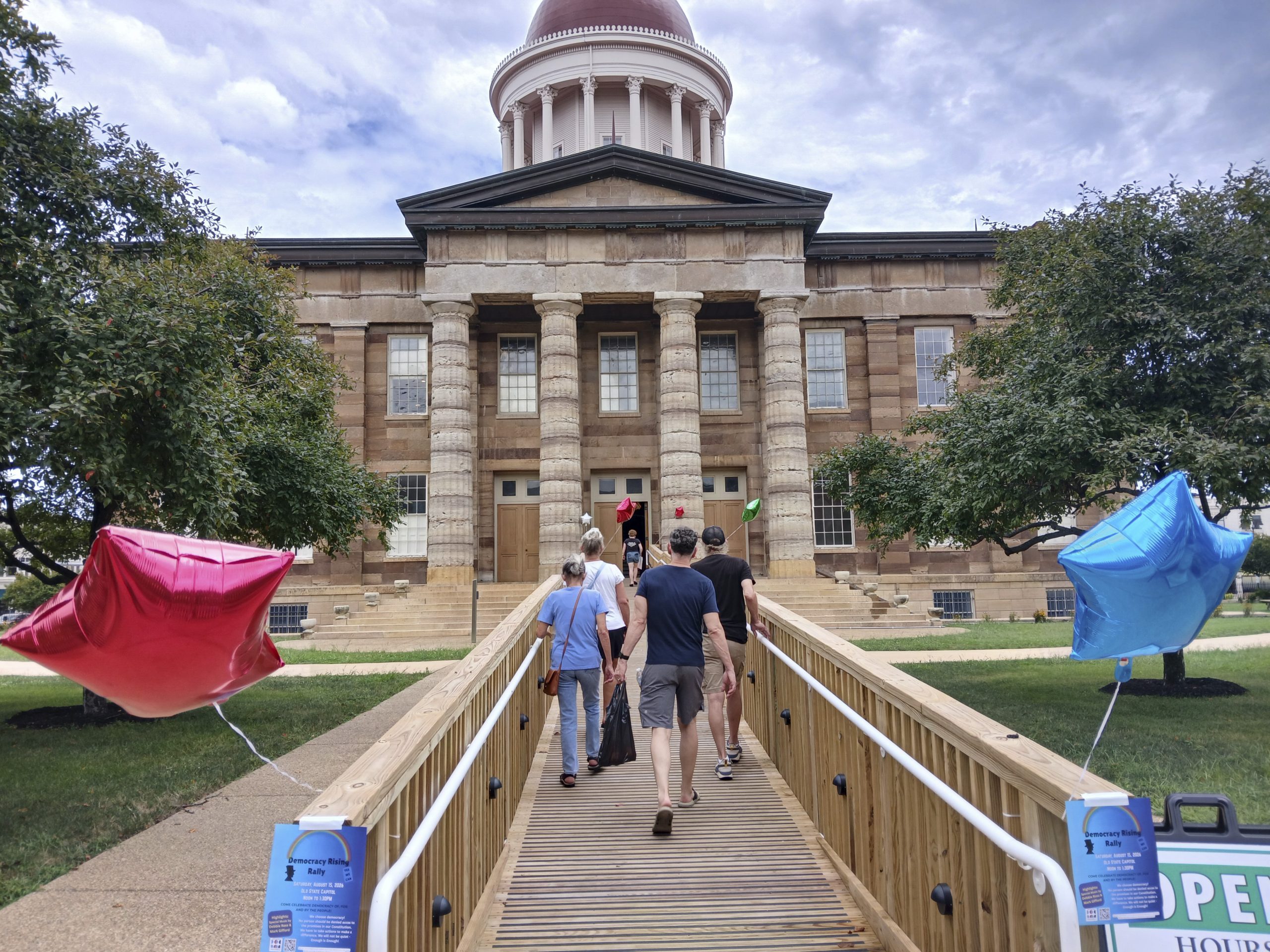 “Democracy Rising Rally” held at Old State Capitol